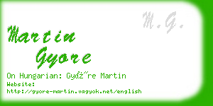 martin gyore business card